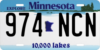 MN license plate 974NCN