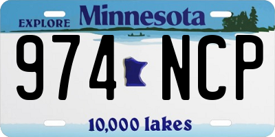 MN license plate 974NCP
