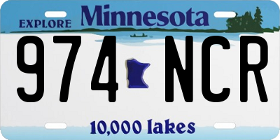 MN license plate 974NCR