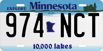 MN license plate 974NCT