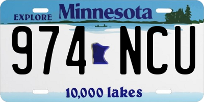MN license plate 974NCU