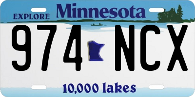 MN license plate 974NCX