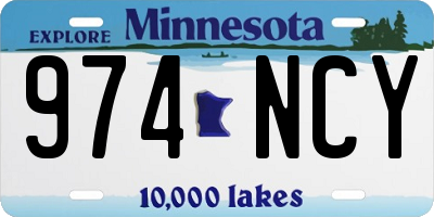 MN license plate 974NCY