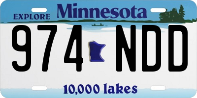MN license plate 974NDD