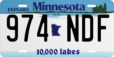 MN license plate 974NDF