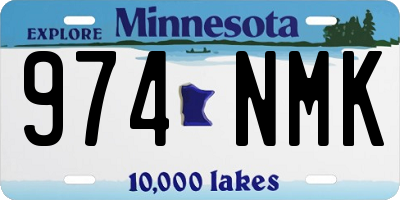 MN license plate 974NMK