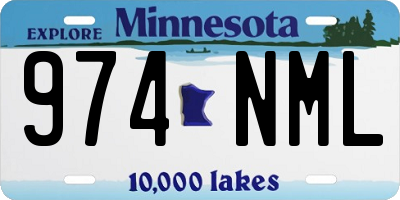 MN license plate 974NML