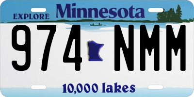 MN license plate 974NMM