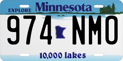 MN license plate 974NMO