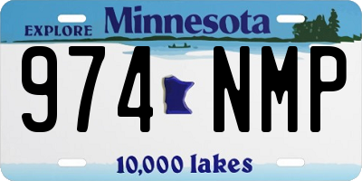 MN license plate 974NMP