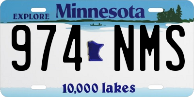 MN license plate 974NMS
