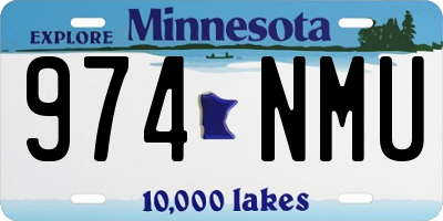 MN license plate 974NMU