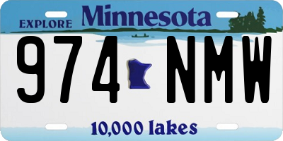 MN license plate 974NMW