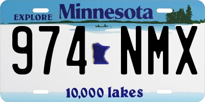 MN license plate 974NMX
