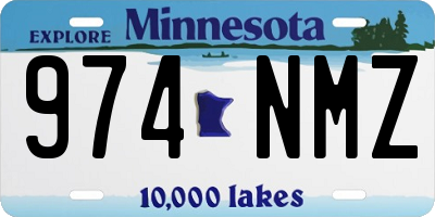 MN license plate 974NMZ