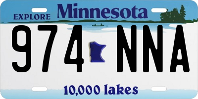 MN license plate 974NNA