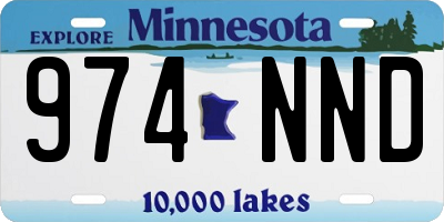MN license plate 974NND