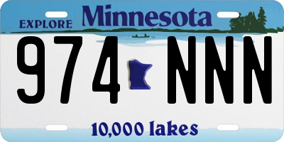 MN license plate 974NNN