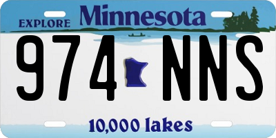 MN license plate 974NNS