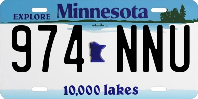 MN license plate 974NNU