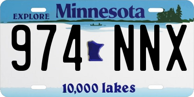 MN license plate 974NNX