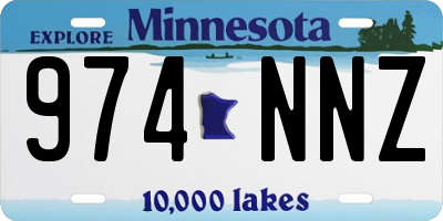 MN license plate 974NNZ