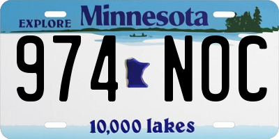MN license plate 974NOC