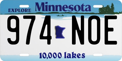 MN license plate 974NOE