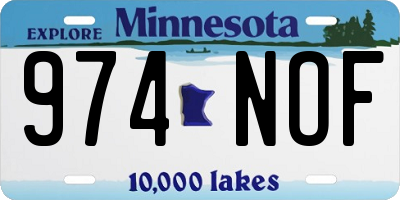 MN license plate 974NOF