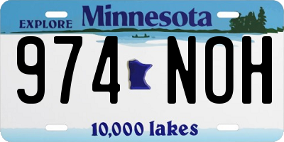 MN license plate 974NOH