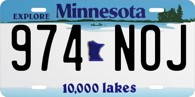 MN license plate 974NOJ