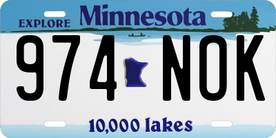 MN license plate 974NOK
