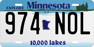 MN license plate 974NOL