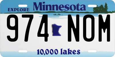 MN license plate 974NOM