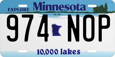 MN license plate 974NOP