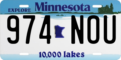 MN license plate 974NOU