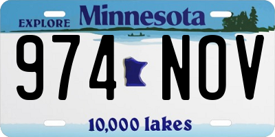 MN license plate 974NOV