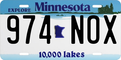 MN license plate 974NOX