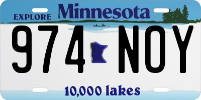 MN license plate 974NOY