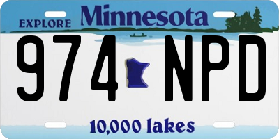 MN license plate 974NPD