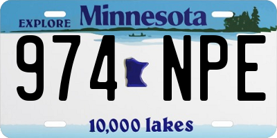 MN license plate 974NPE
