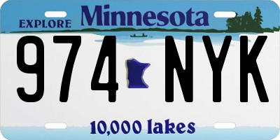 MN license plate 974NYK