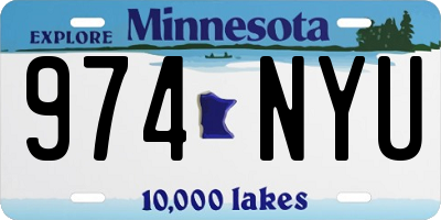 MN license plate 974NYU