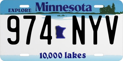 MN license plate 974NYV