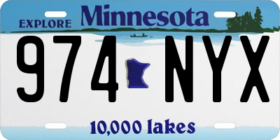 MN license plate 974NYX