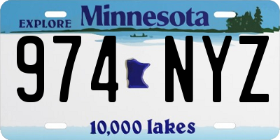 MN license plate 974NYZ