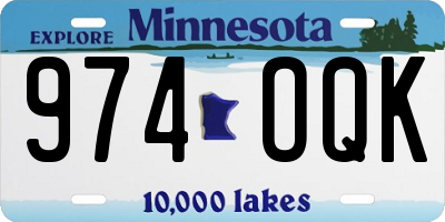 MN license plate 974OQK