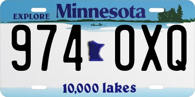 MN license plate 974OXQ