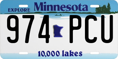 MN license plate 974PCU