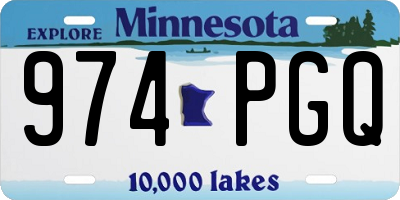MN license plate 974PGQ